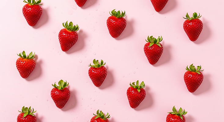 계절 음식 컬러 컨셉 과일 CG 생태계 파일형식 딸기 분홍색 백그라운드 배열 신선 매력적 자연 건강 먹거리 여름 편집이미지 편집실사 JPG