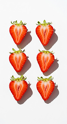 계절 컬러 백그라운드 컨셉 농업 과일 흰색 CG 비타민 파일형식 딸기 빨간색 초록색 흰배경 청춘 봄 여름 비타민C 농장 농작물 편집이미지 편집실사 JPG