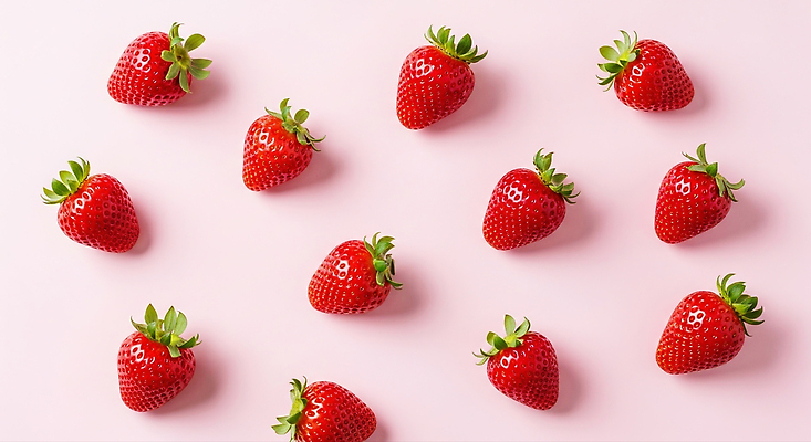 계절 음식 컬러 과일 CG 생태계 영양소 파일형식 딸기 분홍색 백그라운드 봄 건강 비타민 디저트 자연 재료 요리 편집이미지 편집실사 JPG