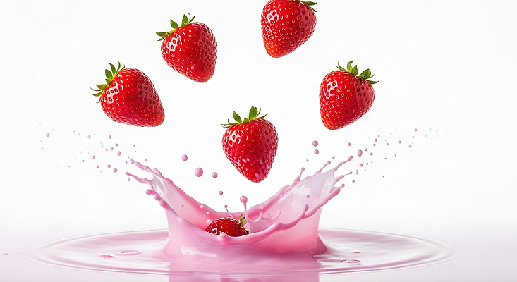 JPG 편집이미지 분홍색 과일 자연 딸기 물 여름 신선 저녁 과즙 생동감 수분_꽃가루 편집실사 AI컴퓨터그래픽 AI콘텐츠 자연요소 계절 컬러 야간 CG 생태계 파일형식
