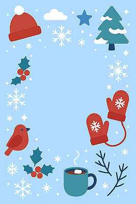 식물 동물 잡화 계절 기념일 음료 컬러 컨셉 눈_날씨 파일형식 벡터 겨울 장식 백그라운드 장갑 눈송이 나무 따뜻함 빨간색 조류 크리스마스 코코아 감정 분위기 일러스트 국내일러스트 AI파일
