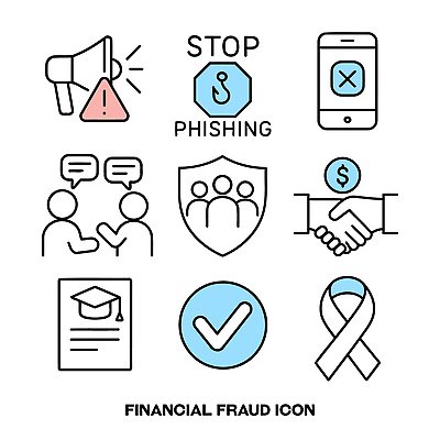 아이콘 교육 상징 협력 기술 대화 경고 금융 정보 보호 체크표시 예방 피싱 사용자 2D아이콘 AI파일 컨셉 말하기 경제 범죄 확인 파일형식 벡터