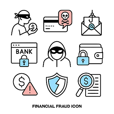아이콘 돈 경고 안전 금융 범죄 이메일 보호 위험 범죄인 검사_조사 잠금 결제 2D아이콘 AI파일 컨셉 경제 재산 보안 파일형식 벡터