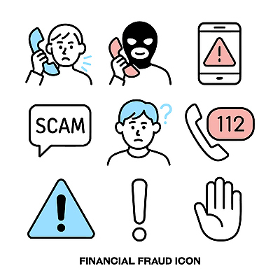 아이콘 모바일 경고 안전 금융 정보 범죄 보호 위험 통화 신고 피해자 2D아이콘 AI파일 컨셉 모션 사람 경제 피해 파일형식 벡터