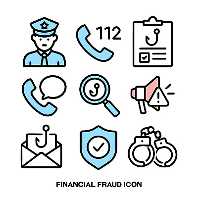 아이콘 안전 금융 이메일 경찰 보호 확인 보고서 감시 통화 탐지 2D아이콘 AI파일 직업 컨셉 모션 경제 파일형식 벡터