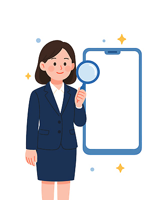 여자 일러스트 비즈니스 직장 기술 정장 스마트폰 사무실 디지털 스크린 정보 업무 전문직 분석 확인 모던 심플 점검 소통 연말정산 국내일러스트 AI파일 직업 옷 컨셉 회사 사람 경제 핸드폰 스마트기기 작업 파일형식 벡터