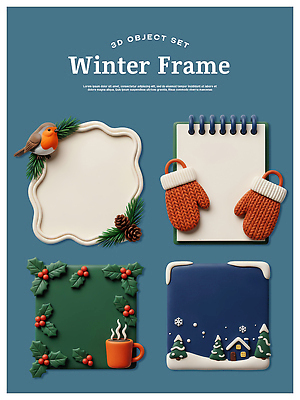 PSD 편집이미지 디자인 장갑 크리스마스 겨울 조류 프레임 풍경 초록색 세트 흰색 커피잔 오브젝트 테마 핸드메이드 편집3D 동물 잡화 계절 기념일 커피 컬러 잔 3D 파일형식
