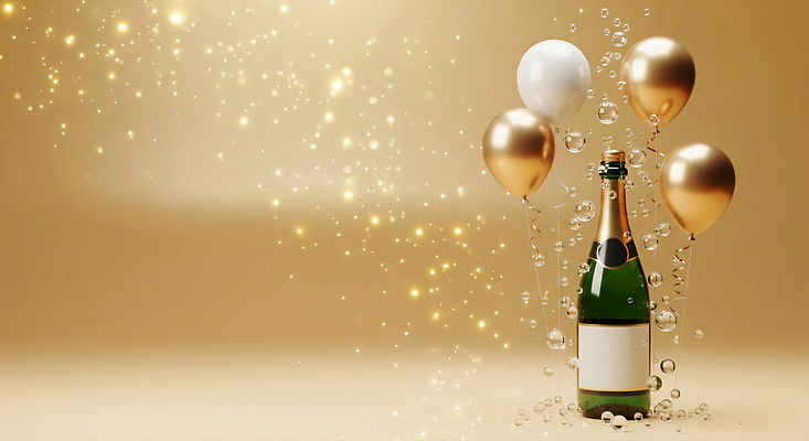 편집이미지 감정 컬러 컨셉 주류 이벤트 파일형식 샴페인 축하 잔치 기념일 파티 풍선 금색 흰색 백그라운드 장식 거품 빛 즐거움 행복 JPG 이미지편집