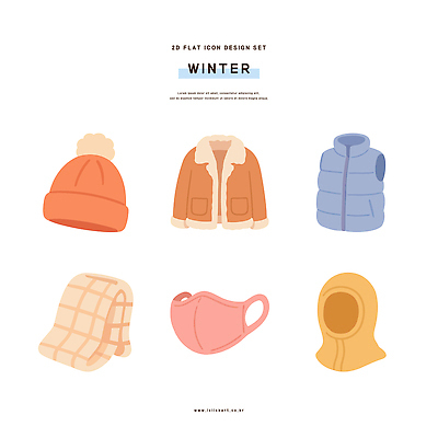 디자인 옷 겨울 일러스트 모션 따뜻함 마스크 세트 재킷 조끼 담요 아이템 환기구 스타일 필요 국내일러스트 AI파일 계절 컨셉 외투 환풍기 파일형식 벡터