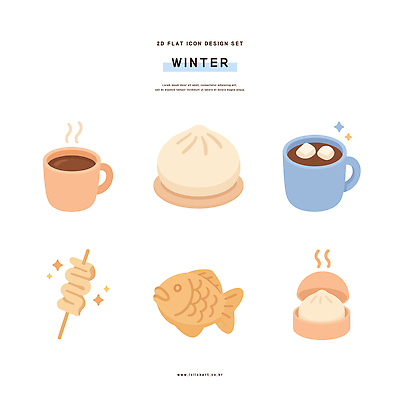 전통 디자인 음식 겨울 일러스트 디저트 한국 과자 어묵 칼로리 코코아 붕어빵 따뜻한음료 호빵 국내일러스트 AI파일 계절 아시아 음료 빵 겨울간식 파일형식 벡터
