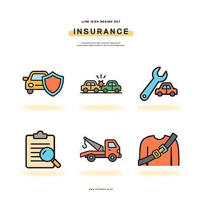 아이콘 디자인 교통 생각 자동차 경비 안전 공구 서비스 검사_조사 견인 방패 보험 보장 2D아이콘 AI파일 육상교통 도구 보호 파일형식 벡터