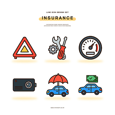 아이콘 디자인 돈 우산 자동차 커뮤니케이션 경고 안전 카메라 도구 위험 고객 서비스 보험 속도계 2D아이콘 AI파일 육상교통 컨셉 전자제품 재산 파일형식 벡터