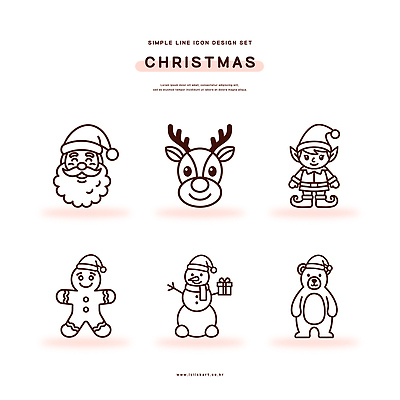 캐릭터 디자인 크리스마스 일러스트 곰 눈사람 요정 선물 장식 세트 산타클로스 루돌프 진저쿠키 국내일러스트 AI파일 동물 기념일 포유류 사슴 쿠키 파일형식 벡터