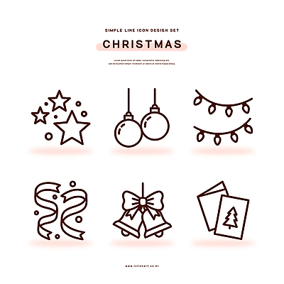디자인 별 리본 크리스마스 겨울 일러스트 전구 선물 장식 크리스마스트리 축제 종 심플 국내일러스트 AI파일 자연요소 계절 기념일 파일형식 벡터