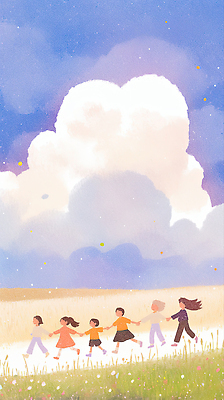 계절 감정 음악 컨셉 관계 모션 표정 생태계 파일형식 초원 손잡기 하늘 축제 거리 행복 웃음 자연 노래 놀이 친구 가족 여름 자유 미소 일러스트 국내일러스트 JPG