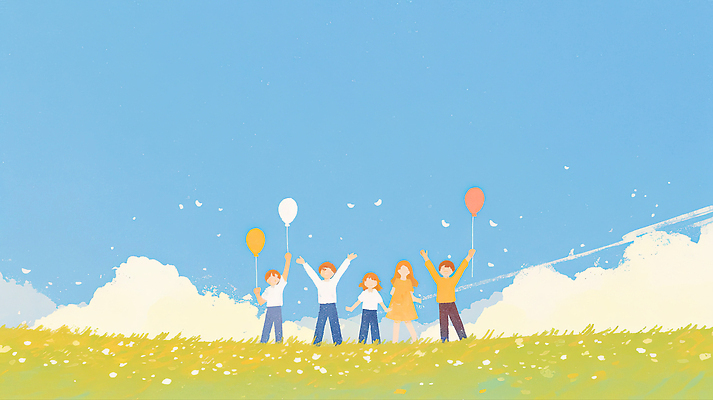 계절 감정 컨셉 관계 표정 사람 야외활동 생태계 파일형식 풍선 초원 하늘 웃음 여름 즐거움 친구 모임 자유 자연 기쁨 컬러 어린이 행복 풍경 놀이 소풍 일러스트 국내일러스트 JPG