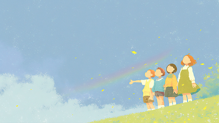 자연요소 계절 꽃 감정 컬러 컨셉 모션 날씨 표정 야외활동 생태계 파일형식 무지개 초원 꽃잎 자연 즐거움 활발 협력 행복 관찰 풍경 여름 노란색 소풍 바람 놀이 소리 웃음 지평선 일러스트 국내일러스트 JPG