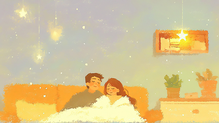 감정 컨셉 의자 관계 건물 감각 야간 파일형식 사랑 커플 소파 담요 따뜻함 평화 편안함 방 빛 순간 행복 저녁 주택 분위기 포근함 그림 일러스트 국내일러스트 JPG