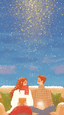 시선 계절 감정 사람 목도리 생태계 파일형식 겨울 사랑 순간 하늘 두명 스카프 따뜻함 응시 자연 동화 풍경 행복 감동 소원 조명 공유 일러스트 국내일러스트 JPG