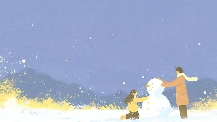 계절 감정 컨셉 관계 눈_날씨 사람 생태계 파일형식 눈사람 겨울 어린이 성인 함께함 모션 놀이 사랑 행복 자연 시간 가족 친구 즐거움 설원 일러스트 국내일러스트 JPG