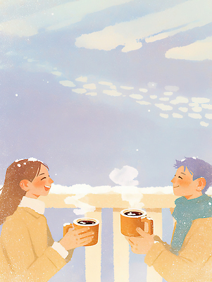 계절 감정 음료 컨셉 관계 날씨 표정 말하기 파일형식 커피 커플 겨울 하늘 미소 온기 대화 풍경 따뜻함 사랑 야외 안개 따뜻한음료 행복 휴식 나누기 일러스트 국내일러스트 JPG