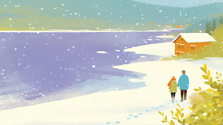 자연요소 식물 계절 감정 컬러 컨셉 자국 날씨 휴식 건물 라이프 생태계 파일형식 겨울 호수 산책 사람 풍경 행복 자연 주택 노을 바람 발자국 나무 초록색 감상 일상 함께함 고요 일러스트 국내일러스트 JPG