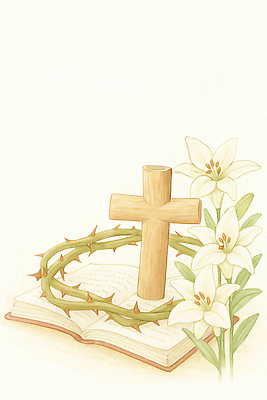 식물 꽃 종교 컨셉 종교용품 이벤트 파일형식 십자가 성경 신성 기독교 가시면류관 상징 예배 신도 꽃다발 기도 축복 평화 기념일 JPG 일러스트 국내일러스트