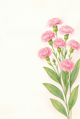 식물 꽃 컬러 감각 생태계 파일형식 카네이션 수채화 분홍색 자연 예술 백그라운드 초록색 뷰티풀 꽃병 장식 부드러움 배경화면 디자인 그림 식물원 생화 JPG 일러스트 국내일러스트