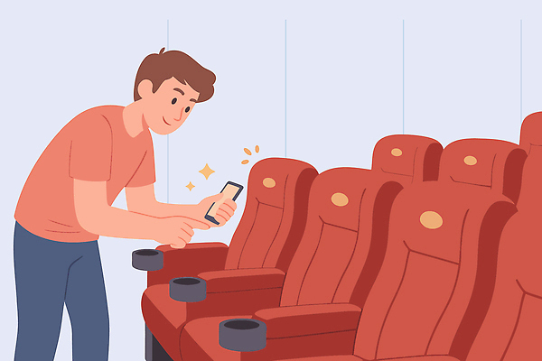 남자 의자 일러스트 모션 기술 사람 빨간색 핸드폰 게임 대기 분위기 군중 편안함 영화관 영화 즐거움 모던 시설 영화감상 국내일러스트 AI파일 감정 컬러 가구 컨셉 놀이 문화예술 전자제품 감상 감각 극장 파일형식 벡터