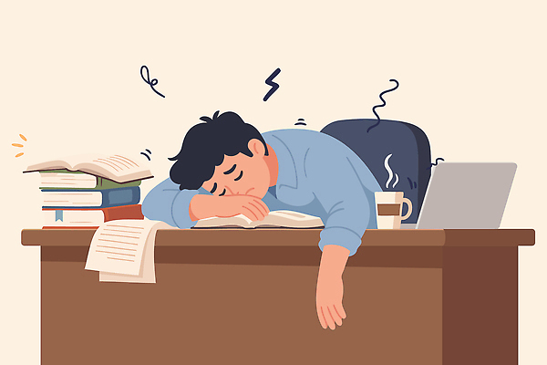 남자 커피 일러스트 수업 휴식 스트레스 피곤 일상 책 노트북 학습 사무실 작업 졸음 집중 책상 장학금 국내일러스트 AI파일 교육 감정 음료 가구 컨셉 비즈니스 사람 라이프 전자제품 파일형식 벡터 지원금