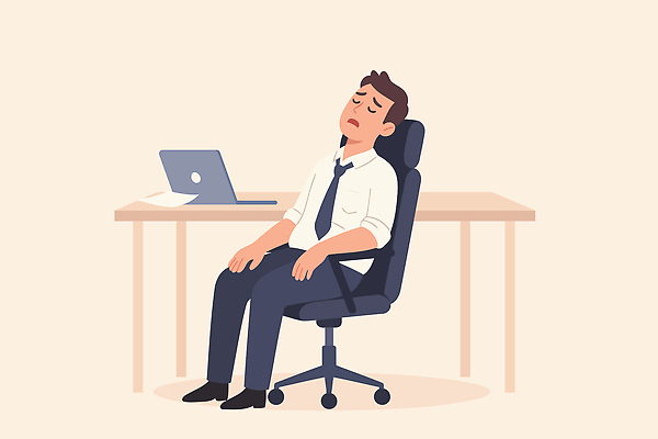 남자 여유 의자 일러스트 휴식 스트레스 표정 피곤 앉기 노트북 컴퓨터 사무실 기댐 시간 업무 작업 직장인 사무원 국내일러스트 AI파일 직업 감정 가구 컨셉 비즈니스 모션 사람 전자제품 파일형식 벡터