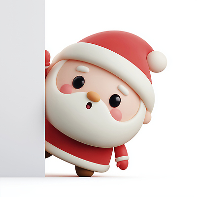 계절 기념일 크리스마스 사람 3D 파일형식 산타클로스 캐릭터 개구쟁이 벽 표정 오브젝트 축제 겨울 디지털아트 어린이 장식 편집이미지 편집3D JPG