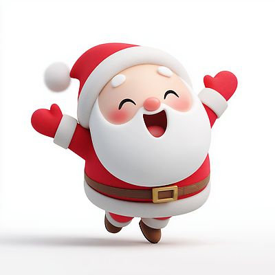 계절 기념일 감정 컨셉 크리스마스 표정 사람 3D 파일형식 산타클로스 캐릭터 웃음 어린이 축제 동화 귀여움 행복 장식 겨울 선물 기쁨 축하 편집이미지 편집3D JPG