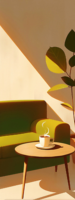 식물 디자인 커피 음료 가구 컨셉 의자 잔 내부 라이프 태양 감각 생태계 파일형식 소파 햇빛 공간 자연 편안함 휴식 탁자 분위기 모던 실내 차분 따뜻함 인테리어 일상 커피잔 나무 색감 일러스트 국내일러스트 JPG