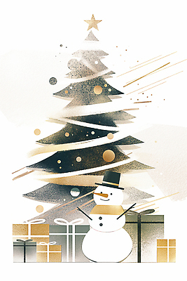 계절 기념일 감정 컬러 컨셉 크리스마스 눈_날씨 파일형식 크리스마스트리 눈사람 연말 선물 장식 겨울 축제 행복 뷰티풀 흰눈 따뜻함 기쁨 빛 갯벌 금색 분위기 일러스트 국내일러스트 JPG