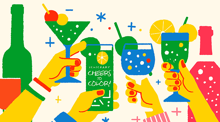 손 감정 음료 컬러 일러스트 주류 여러명 파티 축제 기쁨 모임 축하 칵테일 체리 레몬 즐거움 서빙 국내일러스트 AI파일 다수 컨셉 과일 사람 이벤트 신체부위 파일형식 벡터