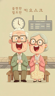 커플 여자 노년 남자 감정 육상교통 모션 대중교통 표정 말하기 성인 신체부위 역 파일형식 기차역 할아버지 할머니 대화 웃음 기차 부부 사랑 손 기다림 캐릭터 즐거움 연령 일러스트 국내일러스트 JPG