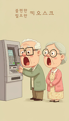 여자 노년 남자 감정 컨셉 관계 표정 성인 라이프 경제 파일형식 할아버지 할머니 ATM 기계 놀람 당황 반응 금융 기술 일상 흥미 커플 인터넷 체험 소통 단순화된 일러스트 국내일러스트 JPG
