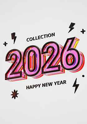 편집이미지 문자 컨셉 연도 파일형식 2026년 새해 디자인 축하 밝은색 화려 장식 숫자 모던 그래픽 기념 JPG 병오년 이미지편집