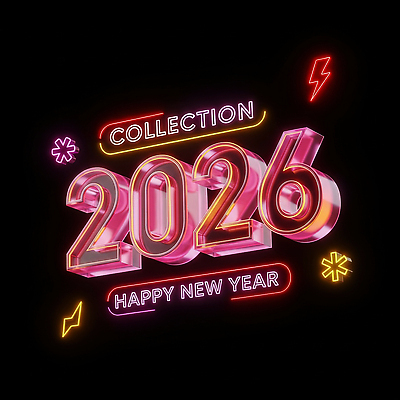 편집이미지 컨셉 이벤트 연도 파일형식 2026년 새해 조명 축하 컬러 장식 문자 그래픽 효과 기념일 JPG 병오년 이미지편집