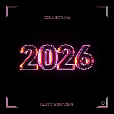 편집이미지 문자 컨셉 새해 인사 연도 파일형식 2026년 디자인 숫자 화려 빛 백그라운드 축하 연말 새해인사 기념 그림 그래픽 JPG 병오년 이미지편집