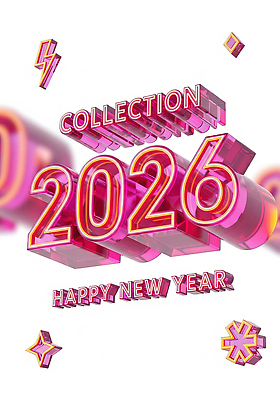 편집이미지 컨셉 무늬 연도 파일형식 2026년 새해 디자인 기하학 컬러 모던 축하 문자 그래픽 그림 장식 생동감 유행 JPG 병오년 이미지편집