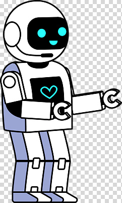 편집이미지 캐릭터 디자인 미래 기술 파란색 친구 귀여움 기계 도움 로봇 심플 PNG 헬프 상호작용 컬러 컨셉 관계 파일형식