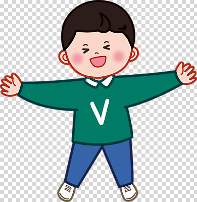 편집이미지 캐릭터 행복 어린이 표정 웃음 소년 초록색 귀여움 스웨터 그림 팔 PNG 남자 감정 컬러 컨셉 상의 사람 신체부위 파일형식