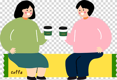 편집이미지 행복 여유 커피 음료 벤치 대화 웃음 사람 친구 카페 원근감 만남 PNG 색감 오후 감정 뷰포인트 컨셉 의자 관계 표정 말하기 상점 파일형식 가구 모션 생활용품 오브젝트