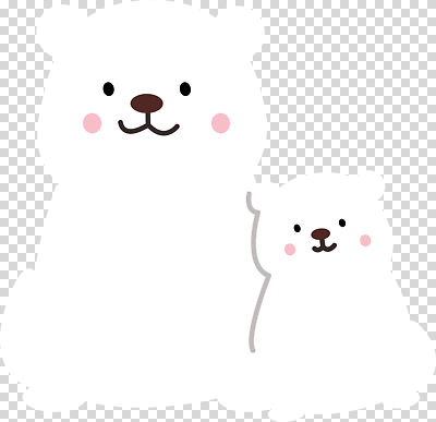 동물 편집이미지 캐릭터 계절 가족 털 표정 사랑 웃음 귀여움 흰색 북극곰 PNG 아기곰 감정 새끼 컬러 컨셉 곰 관계 파일형식 포유류