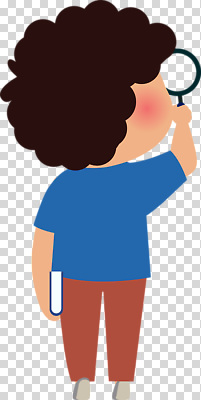 편집이미지 캐릭터 어린이 과학 놀이 경고 사람 책 학습 탐험 관찰 호기심 확대경 PNG 교육 감정 컨셉 모션 파일형식