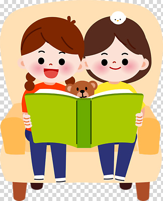 편집이미지 어린이 모션 이야기 웃음 소녀 책 친구 소파 독서 곰인형 시간 편안함 읽기 즐거움 교류 PNG 여자 감정 인형 의자 관계 표정 사람 감각 파일형식
