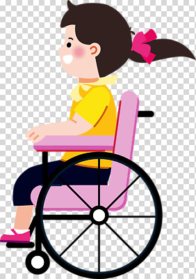 편집이미지 행복 리본 교통수단 분홍색 컬러 표정 병원 미소 사람 소녀 친구 운동 휠체어 장면 PNG 여자 감정 어린이 교통 의학 관계 건강 파일형식