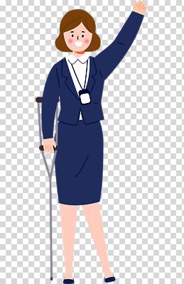 편집이미지 여자 패션 비즈니스 응원 힘 자신감 메시지 강의 장애인 PNG 소통 리더쉽 보조기구 감정 컨셉 사람 기구 장애 파일형식